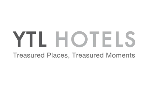 YTL Hotels logo with the slogan: Treasured Places, Treasured Moments.