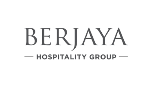 Berjaya Hospitality Group logo: 'BERJAYA' in large letters with 'HOSPITALITY GROUP' beneath, flanked by horizontal lines.