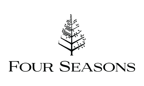Four Seasons logo with a stylized black tree above the words FOUR SEASONS to convey brand identity.